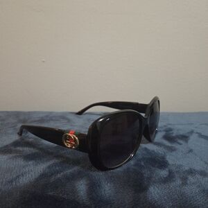 Gucci GG3660 Black Oversized Monogram Ribbon Womens Sunglasses